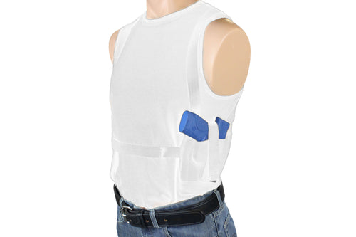 Two Mag Shoulder Holster Concealment Sleeveless T-Shirt