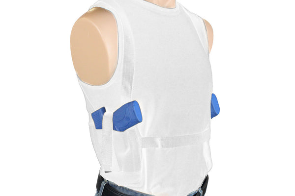 Two Gun Shoulder Holster Concealment Sleeveless T-Shirt