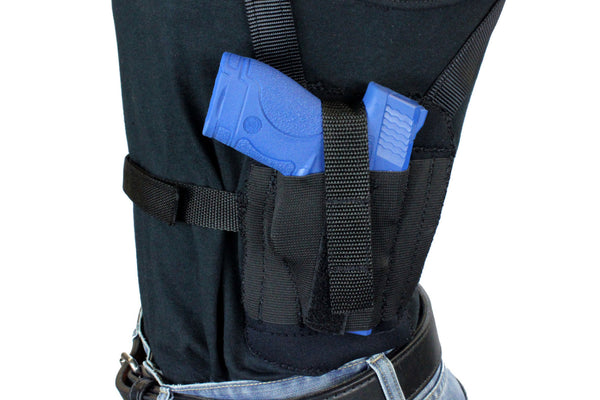 TWO GUN SHOULDER HOLSTER CONCEALMENT T-SHIRT