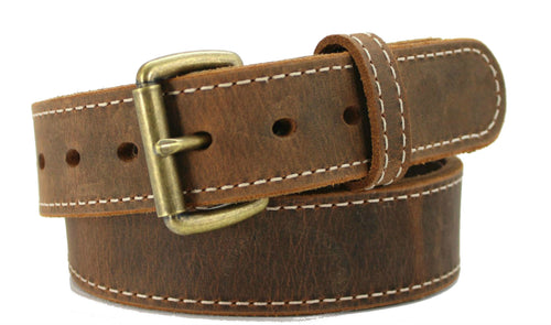 EVERYDAY BULLBELT® DISTRESSED STITCHED AMERICAN BISON