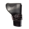 Black Alligator Banded Western Revolver Holster