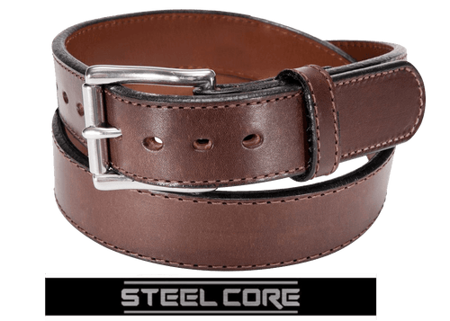 Brown Steel Core Bullhide Gun Belt