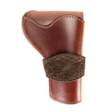 Brown Hippo Banded Western Revolver Holster