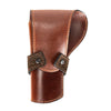 Brown Hippo Banded Western Revolver Holster