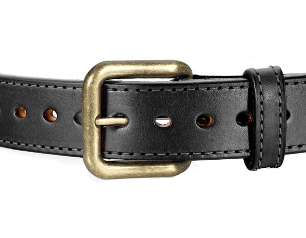 Dual Layer Stitched Horse Hide Leather Gun Belt
