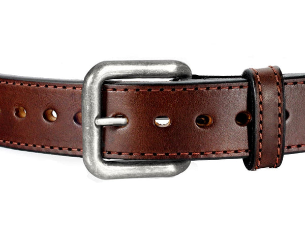 Dual Layer Stitched Horse Hide Leather Gun Belt