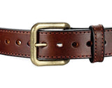 Extra Thick Stitched Horse Hide Belt - 1.5