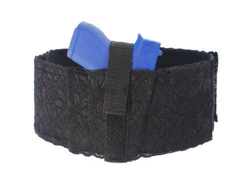 Women's Black Lace Belly Band Holster