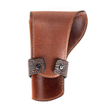 Brown Shark Banded Western Revolver Holster