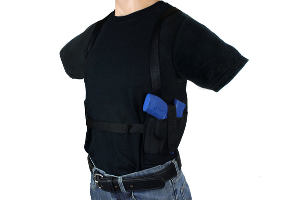 ONE GUN TWO MAG SHOULDER HOLSTER CONCEALMENT T-SHIRT